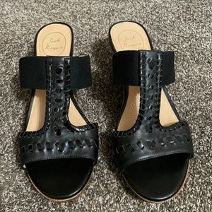 Jack Rogers Nora Black Wedge Sandal